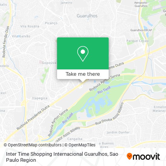 Inter Time Shopping Internacional Guarulhos map