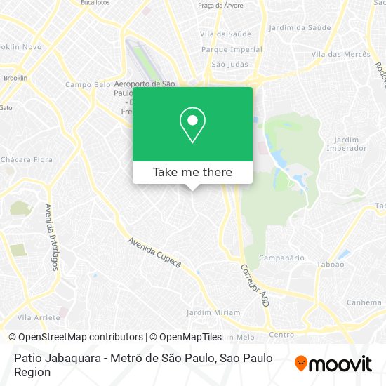 Patio Jabaquara - Metrô de São Paulo map