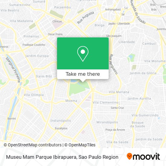 Mapa Museu Mam Parque Ibirapuera