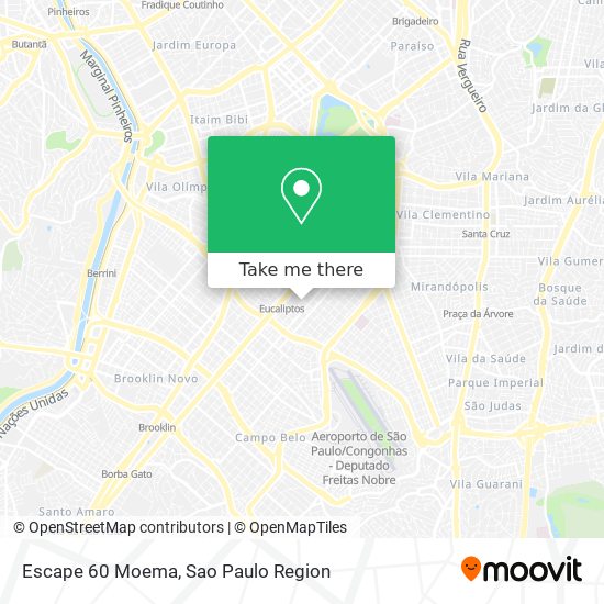 Mapa Escape 60 Moema