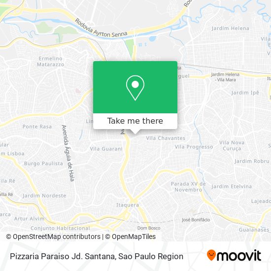 Pizzaria Paraiso Jd. Santana map