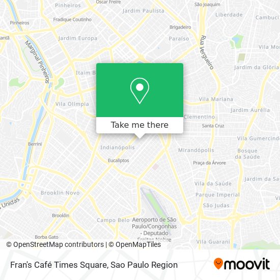 Mapa Fran's Café Times Square
