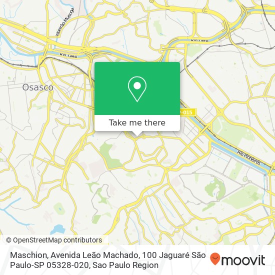 Mapa Maschion, Avenida Leão Machado, 100 Jaguaré São Paulo-SP 05328-020