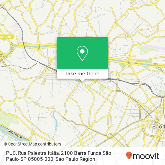 PUC, Rua Palestra Itália, 2100 Barra Funda São Paulo-SP 05005-000 map