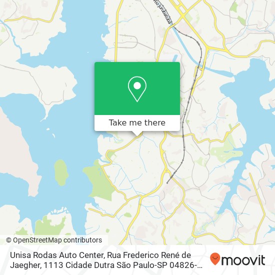 Mapa Unisa Rodas Auto Center, Rua Frederico René de Jaegher, 1113 Cidade Dutra São Paulo-SP 04826-010