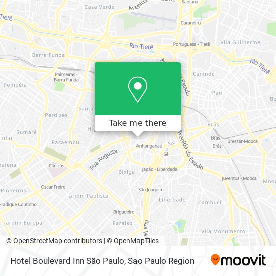 Mapa Hotel Boulevard Inn São Paulo