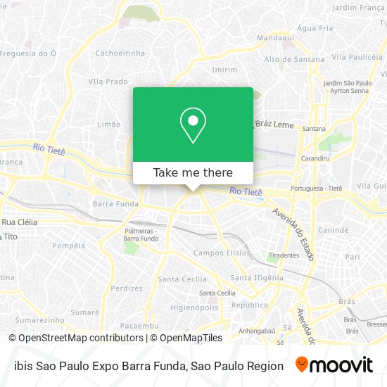 ibis Sao Paulo Expo Barra Funda map