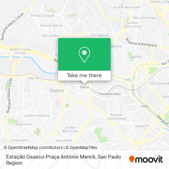 Mapa Estação Osasco-Praça Antônio Menck
