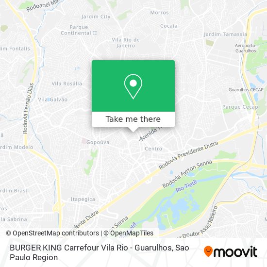 BURGER KING Carrefour Vila Rio - Guarulhos map