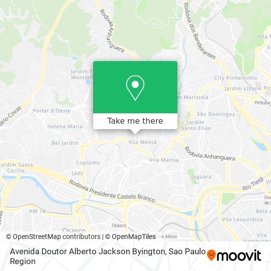 Avenida Doutor Alberto Jackson Byington map