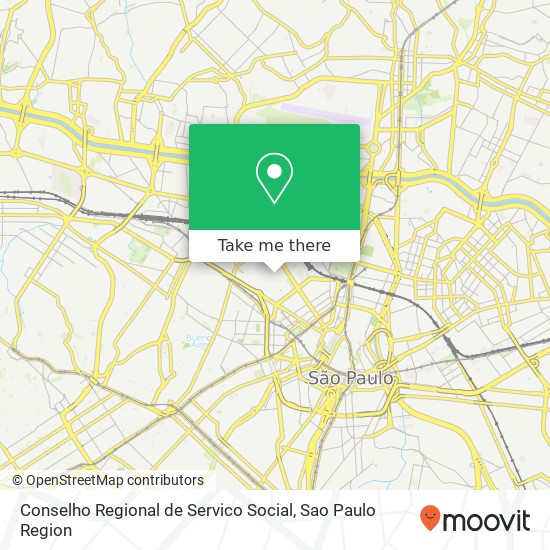 Conselho Regional de Servico Social map