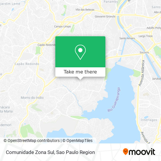 Comunidade Zona Sul map