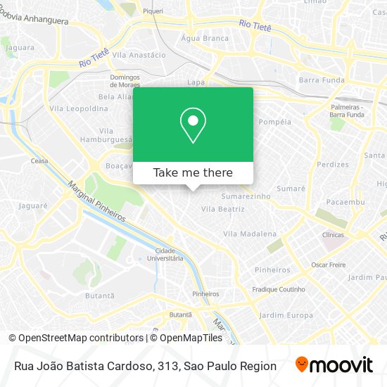 Rua João Batista Cardoso, 313 map