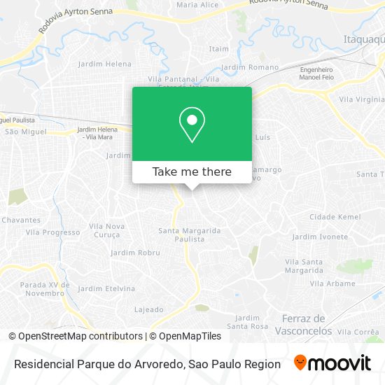 Mapa Residencial Parque do Arvoredo