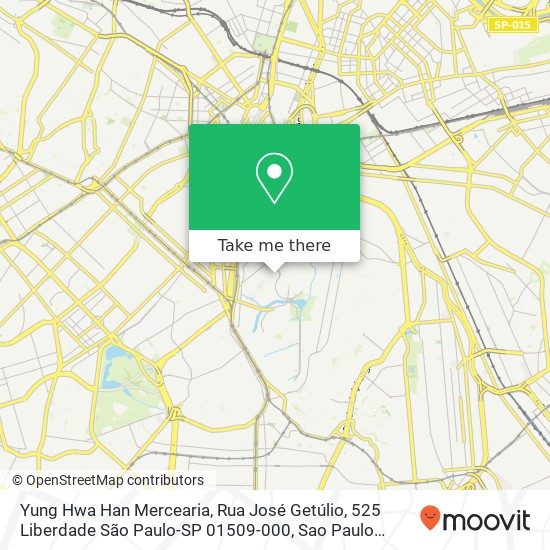 Mapa Yung Hwa Han Mercearia, Rua José Getúlio, 525 Liberdade São Paulo-SP 01509-000
