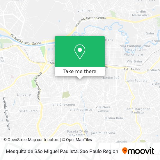 Mapa Mesquita de São Miguel Paulista