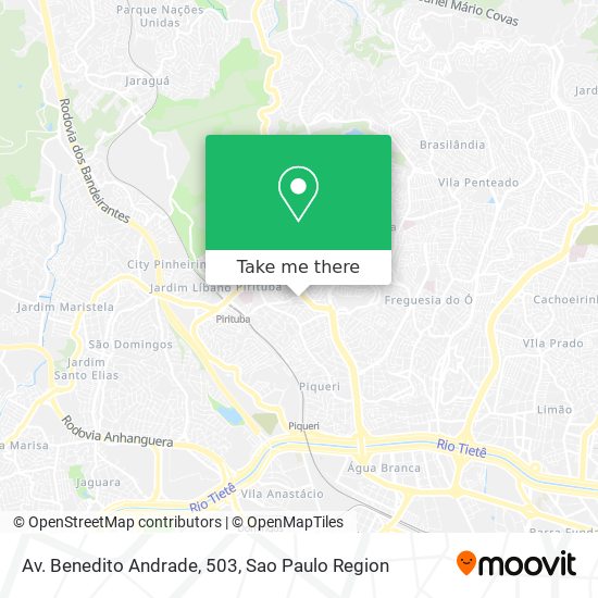 Mapa Av. Benedito Andrade, 503