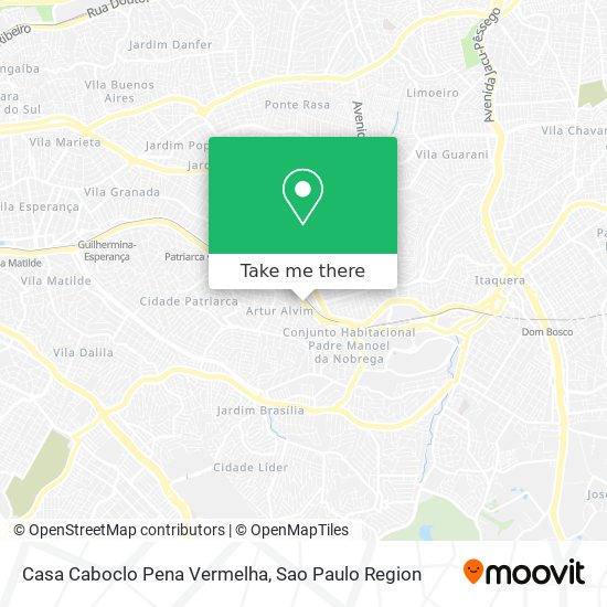 Casa Caboclo Pena Vermelha map