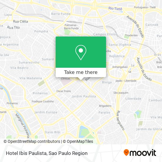 Hotel Ibis Paulista map