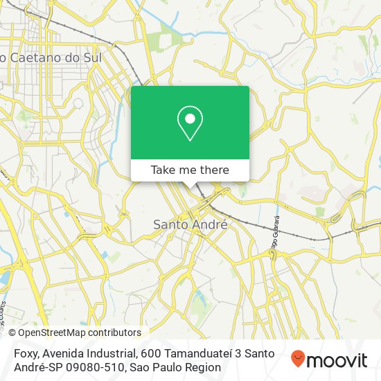 Mapa Foxy, Avenida Industrial, 600 Tamanduateí 3 Santo André-SP 09080-510