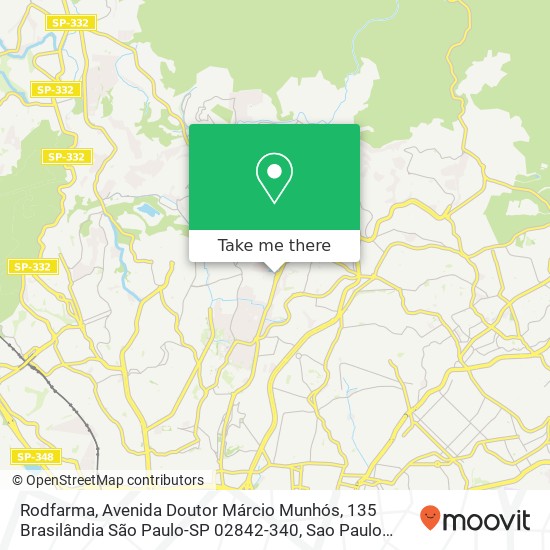 Mapa Rodfarma, Avenida Doutor Márcio Munhós, 135 Brasilândia São Paulo-SP 02842-340