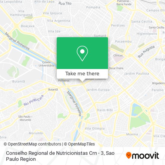 Conselho Regional de Nutricionistas Crn - 3 map