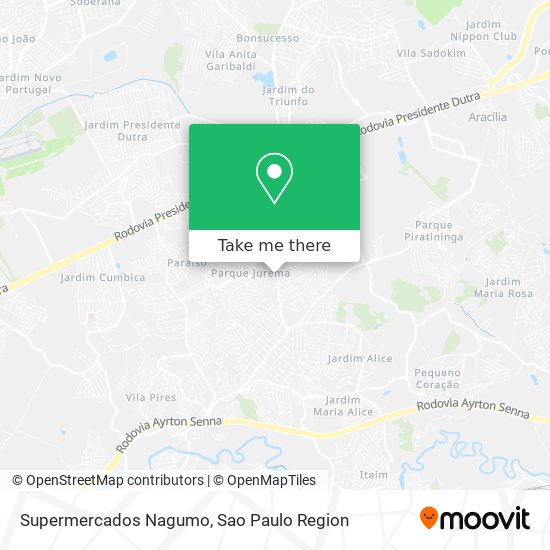 Mapa Supermercados Nagumo