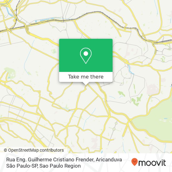 Mapa Rua Eng. Guilherme Cristiano Frender, Aricanduva São Paulo-SP