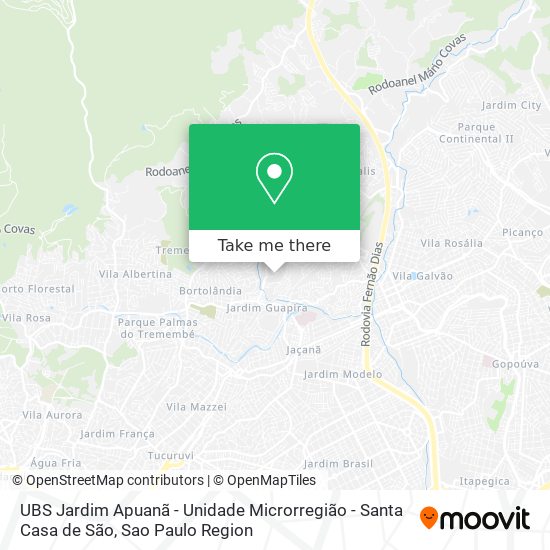 UBS Jardim Apuanã - Unidade Microrregião - Santa Casa de São map