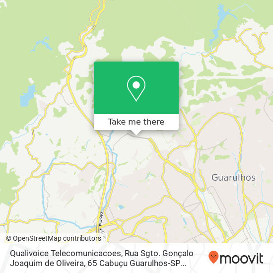 Qualivoice Telecomunicacoes, Rua Sgto. Gonçalo Joaquim de Oliveira, 65 Cabuçu Guarulhos-SP 07084-184 map