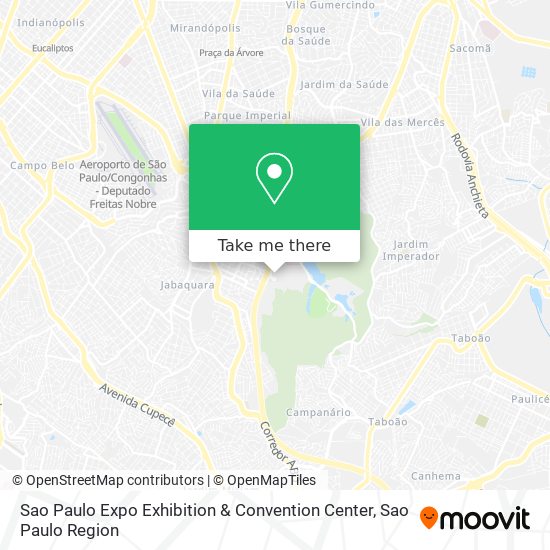 Sao Paulo Expo Exhibition & Convention Center map