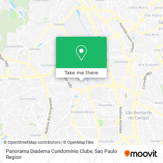 Mapa Panorama Diadema Condomínio Clube