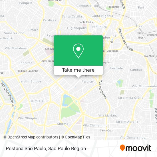 Pestana São Paulo map