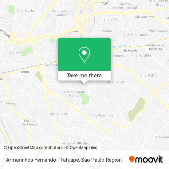 Armarinhos Fernando - Tatuapé map