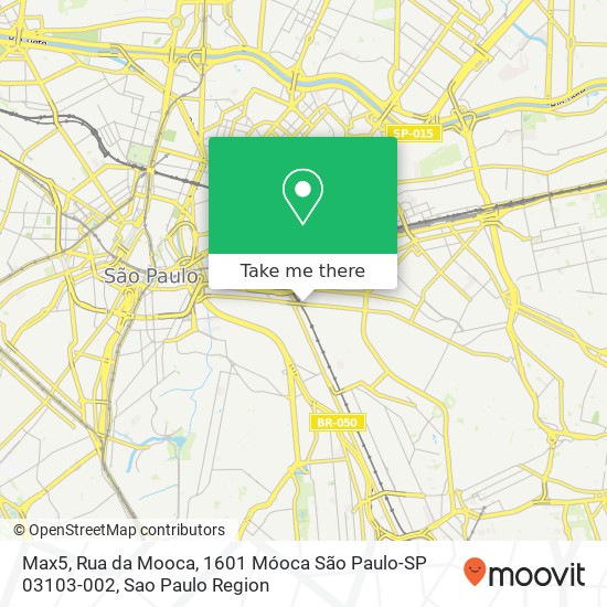 Mapa Max5, Rua da Mooca, 1601 Móoca São Paulo-SP 03103-002