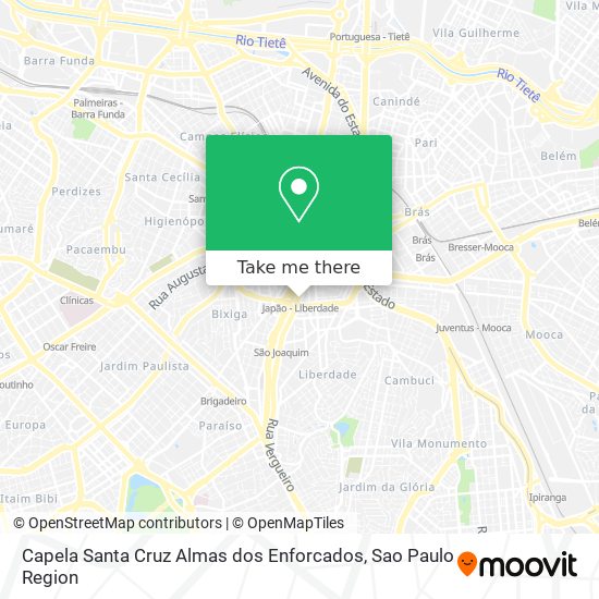 Capela Santa Cruz Almas dos Enforcados map