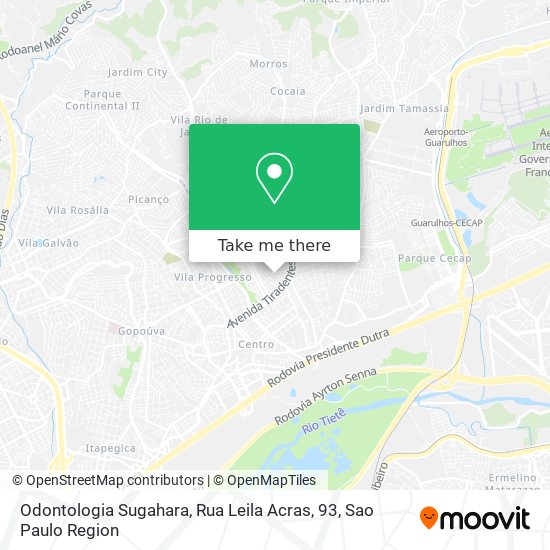 Mapa Odontologia Sugahara, Rua Leila Acras, 93