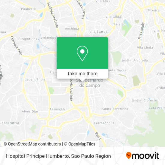 Hospital Principe Humberto map