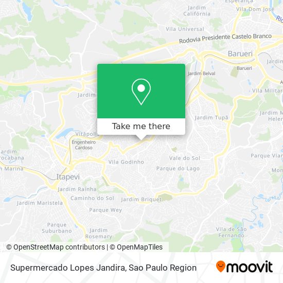 Mapa Supermercado Lopes Jandira