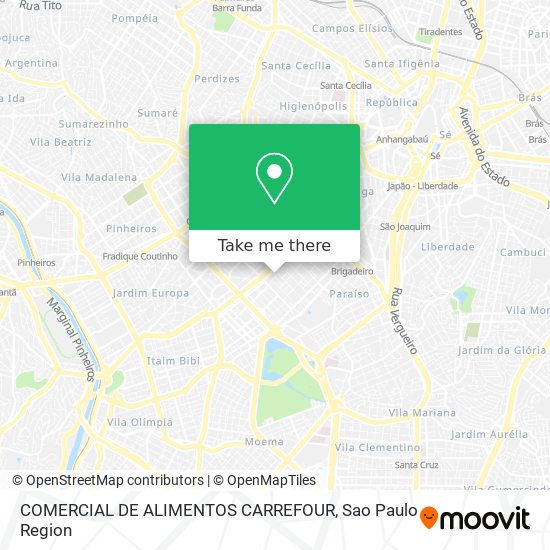 Mapa COMERCIAL DE ALIMENTOS CARREFOUR