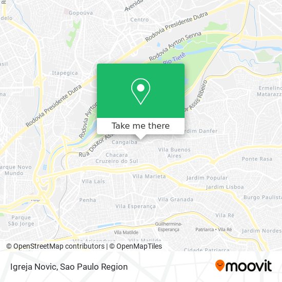 Mapa Igreja Novic