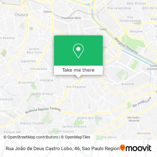 Mapa Rua João de Deus Castro Lobo, 46