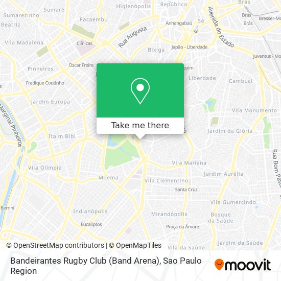 Mapa Bandeirantes Rugby Club (Band Arena)