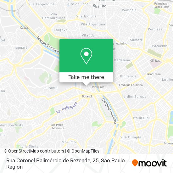 Mapa Rua Coronel Palimércio de Rezende, 25