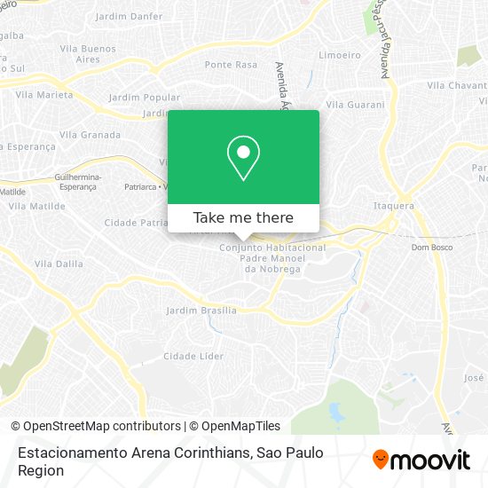 Estacionamento Arena Corinthians map