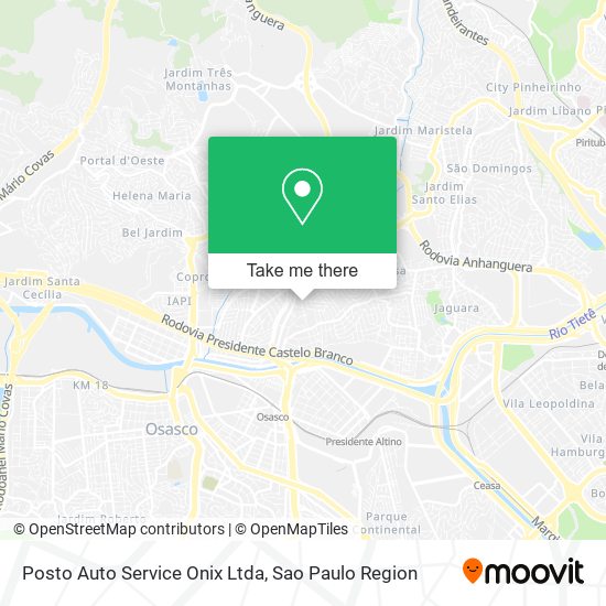 Posto Auto Service Onix Ltda map