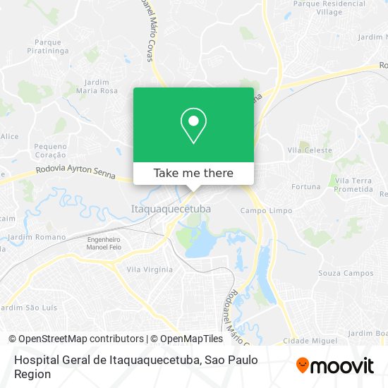 Mapa Hospital Geral de Itaquaquecetuba