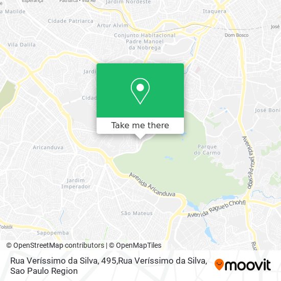 Mapa Rua Veríssimo da Silva, 495,Rua Veríssimo da Silva