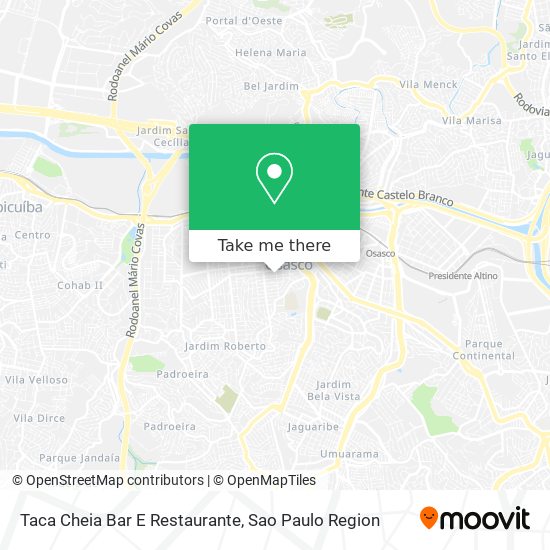 Mapa Taca Cheia Bar E Restaurante