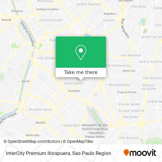 Mapa InterCity Premium Ibirapuera